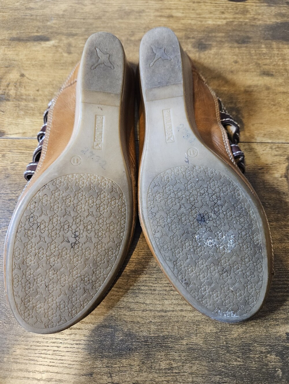 Vintage Pikolinos Capri Brown Cut Out Wedge Sandals 41 10.5-11  W8F-0725 Leather - Picture 6 of 7